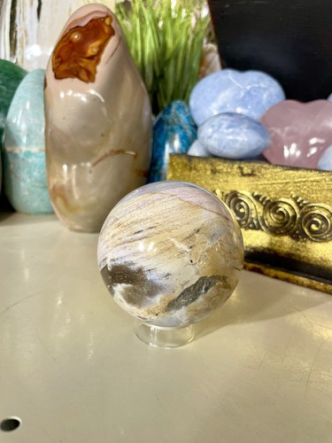 Ocean Jasper Crystal Pastel Sphere Quartz Healing Crystals Orb 3” D Zenda - Picture 5 of 10