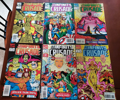 INFINITY CRUSADE 1 2 3 4 5 6 SET MARVEL COMICS THANOS WARLOCK JIM STARLIN LIM