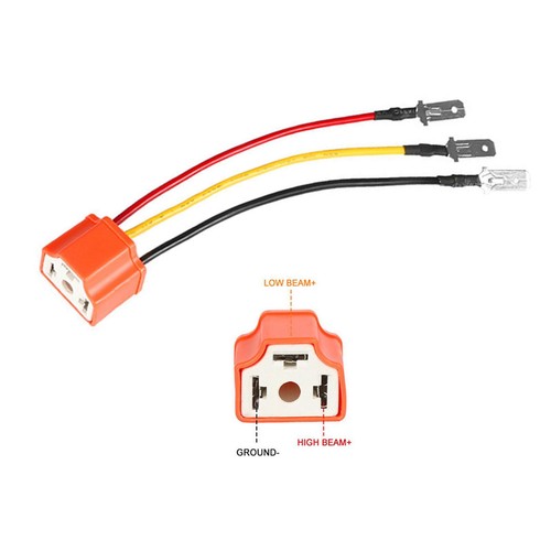 2x H4 Wire Wiring Harness Sockets Sealed Beam 14AWG Adapter Fit for Heavy Duty - Picture 5 of 7