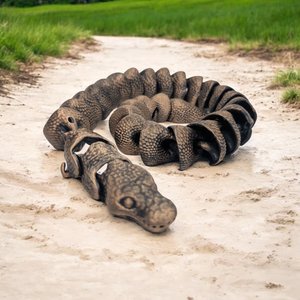 Marioneta de dedo de serpiente, regalo para cosplay, Ren Faire, serpiente flexible Foto 3 de 4