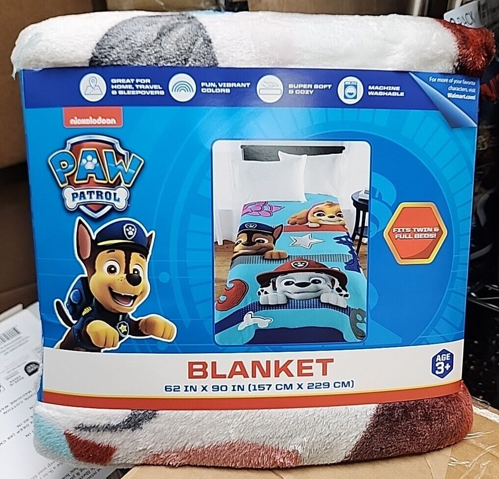 Paw Patrol Blanket 62” x 90” Super Soft, Fits TWIN & FULL BEDS