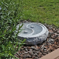 Granit VogelträNke Ying Yang Vogelbad Stein Granitstein Garten TräNke Naturstein