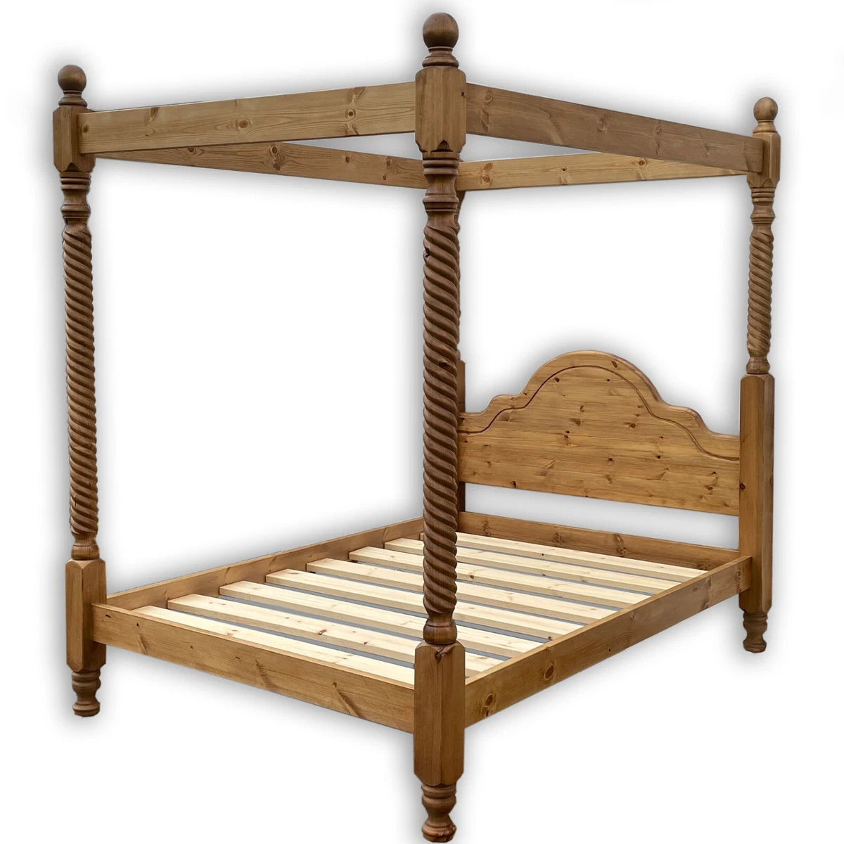 King bed frame with cheap posts