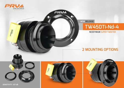 2x PRV Audio TW450Ti-ND-4 Kugel Neodym Pro Super Hochtöner 4 Ohm Titan 240 W - Bild 2 von 11