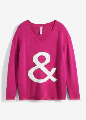 Strickpullover Oversize Gr. 36/38 Pinklady Wollweiß Damen-Pullover Sweater Neu