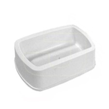 3 Bird Small Pet Feeding Bowls 4oz Plastic Food Water Cups White Feeder Cup