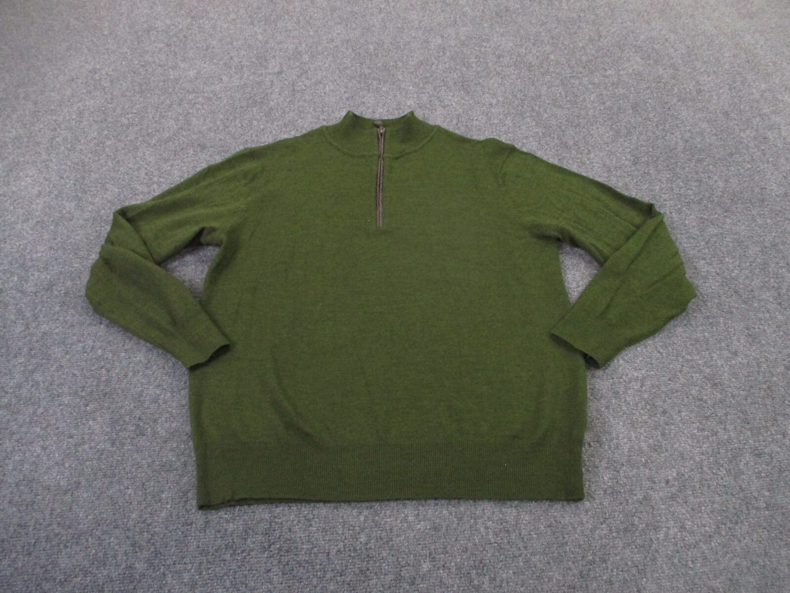 Orvis Sweater Men L Green Wool Outdoor Golf Pullover Hiking Stretch Lightweight