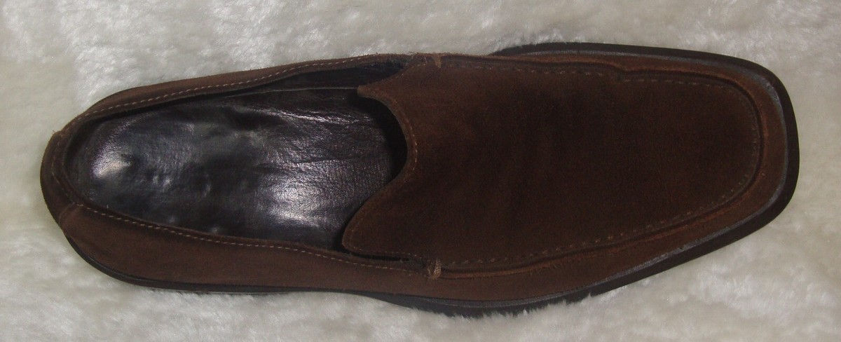 GUCCI Brown Suede Leather Slip On Dress Loafer Shoes Men  display picture 3