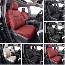 Ekr Custom Fit Leather Seat Covers For Toyota Sienna 2011-2026 78 Seats Fullset Ekr Custom Fit Leather Seat Covers For Toyota Sienna 2011-2026 78 Seats Fullset