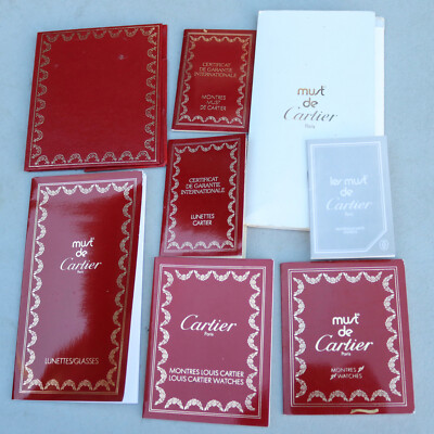 Cartier ノート 2冊セット 箱付き Must De Louis Cartier Watch Manual Guarantee Lunettes Glasses