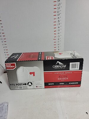 Gibraltar Mailboxes Elite Medium Mailbox Post Mount In White Model E1100W00