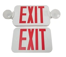 ESW Supply ESW-PC-LEDR Compact LED Exit Sign RED w/ Emergency Lights NEW