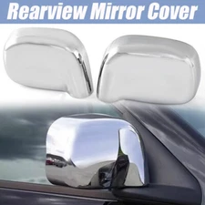 CHROME LEFT+ RIGHT SIDE MIRROR COVER CAPS FOR 2002-2008 DODGE RAM 1500 2500 3500