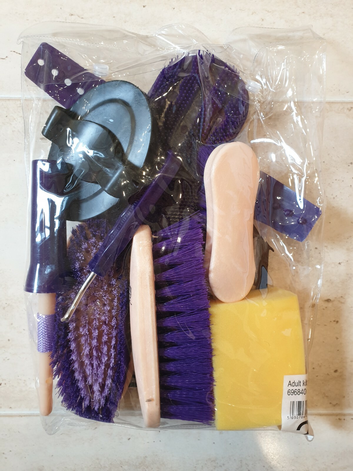 Equerry ADULT PURPLE Grooming Kit, 9 Pieces, Horse & Pony, Brushes