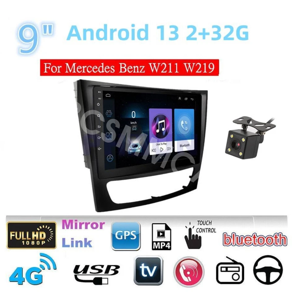 Radio Coche Pantalla Táctil GPS WIFI FM con Cámara Apta para Mercedes Benz CLS-500 2001-2011 Foto 2 de 4