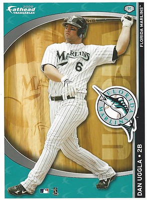 DAN UGGLA FATHEAD TRADEABLES FLORIDA MARLINS LOGO REMOVABLE STICKER 2009 #91