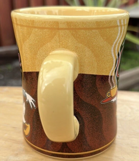 Caneca de café Mickey Mouse Throwback exclusiva dos parques da Disney Pato Donald jantar retrô - Imagem 3 de 4