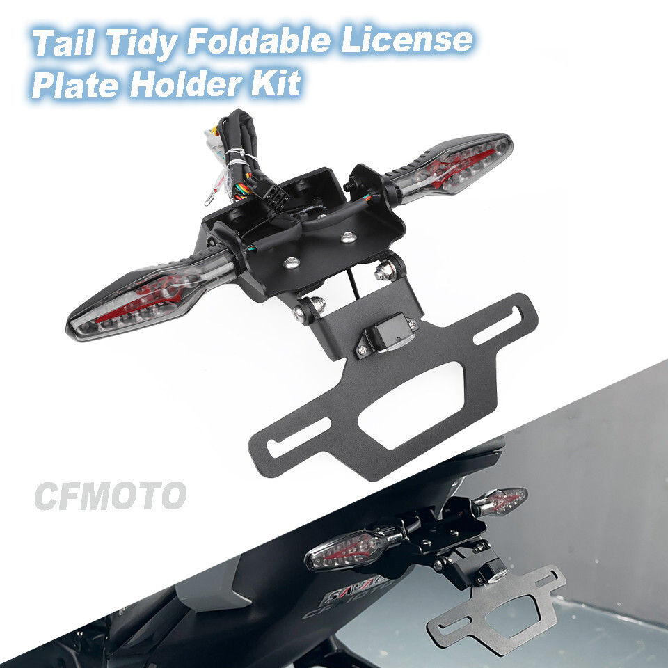Tail Tidy Foldable License Plate Holder Kit For CFMOTO 675SS 675SR