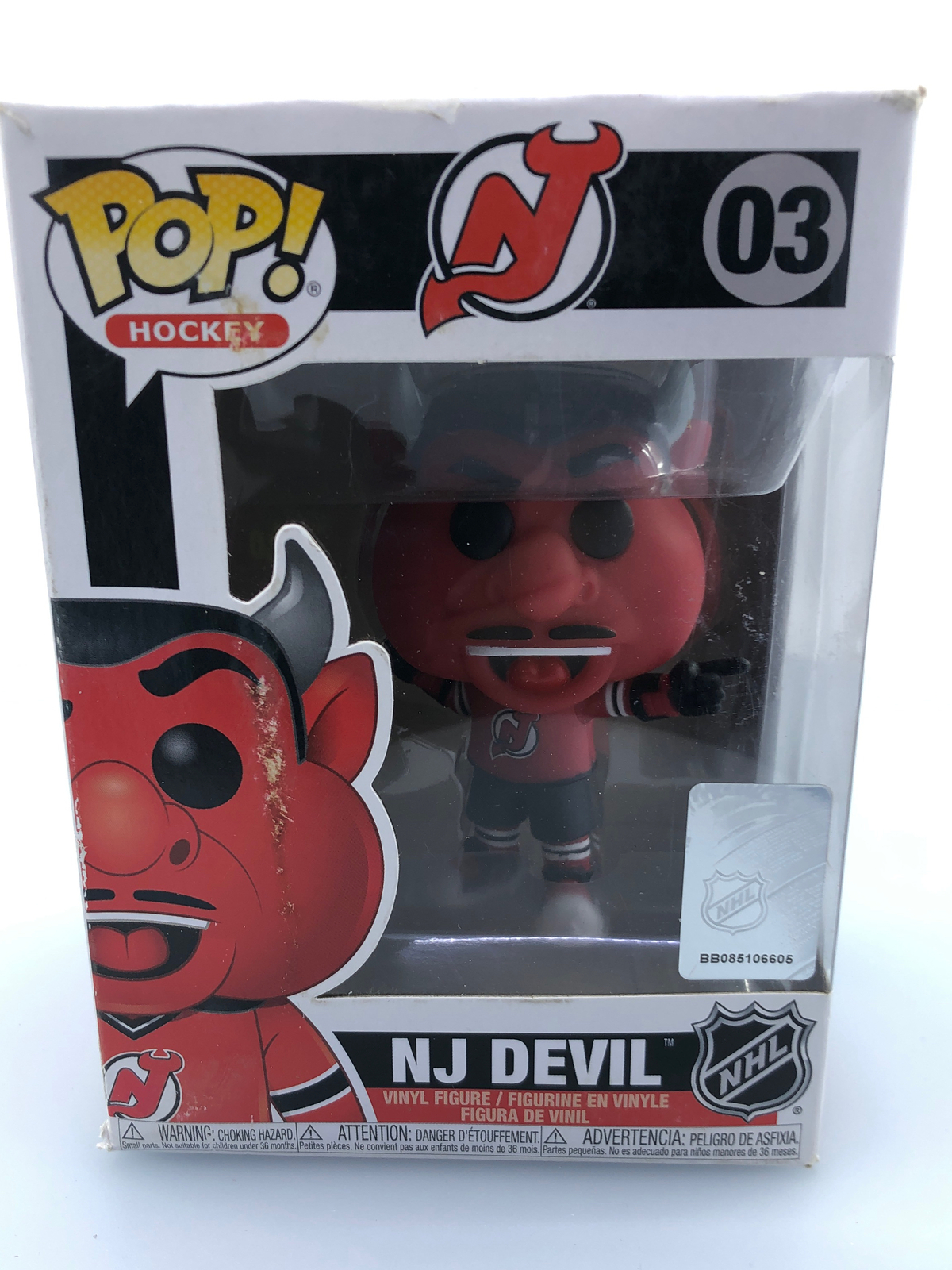 Funko Pop! Sports Nhl Mascots Nj Devil New Jersey Devils #3 Damaged Box
