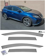 EOS Visors For 15-24 Nissan Murano JDM Tape-On Side Window Vent Rain Guards