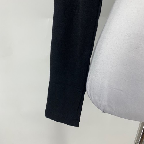 Gap T Shirt Womens S Small Black Cotton Blend Modern Cropped Long Sleeve Crew - Picture 5 of 13