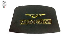 paraserbatoio in neoprene x Moto Guzzi V7 con logo ricamato giallo