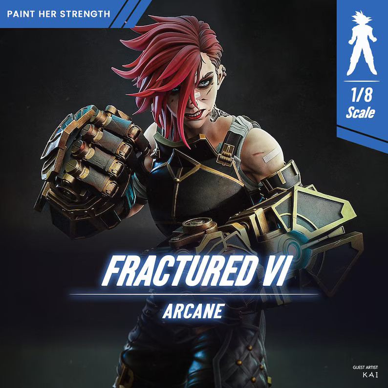 Figurine Vi de Arcane miniature en résine pour décorer votre bureau de gamer