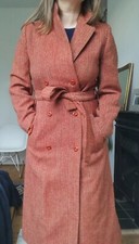Vintage 60s 70s Ladies Laura Ashley Pure Wool Jacket Coat Made In Wales Size S M