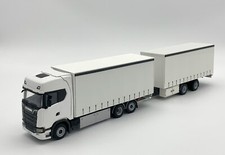 Scania highline CS20H riged curtainsided+centre axled drawbar ,WSI truck models