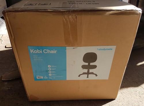 Studymate Officeworks Kobi Black Fabric Student Office Desk Chair New In Box