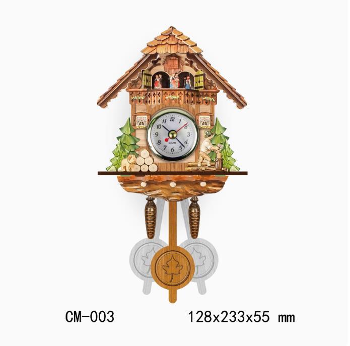 Cuckoo Wall Clock Vintage Antique Wooden Hanging Clock Home Living Room
