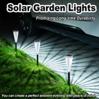 Solar Pathway Lights Dual Color Lamp Outdoor Automatic Powered Outside Driveway