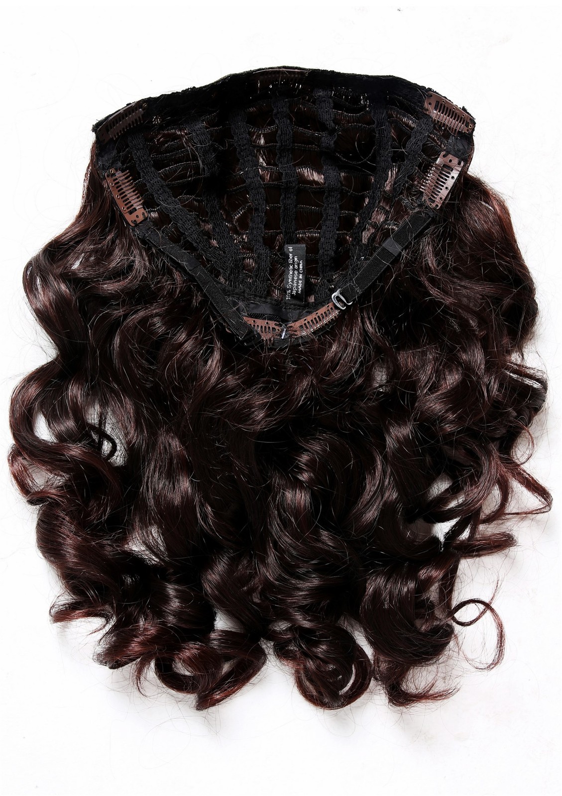 Clip-in hairpiece with 7 clips 3/4 wig Mahogany Brown Mix 50 H9503-2T33