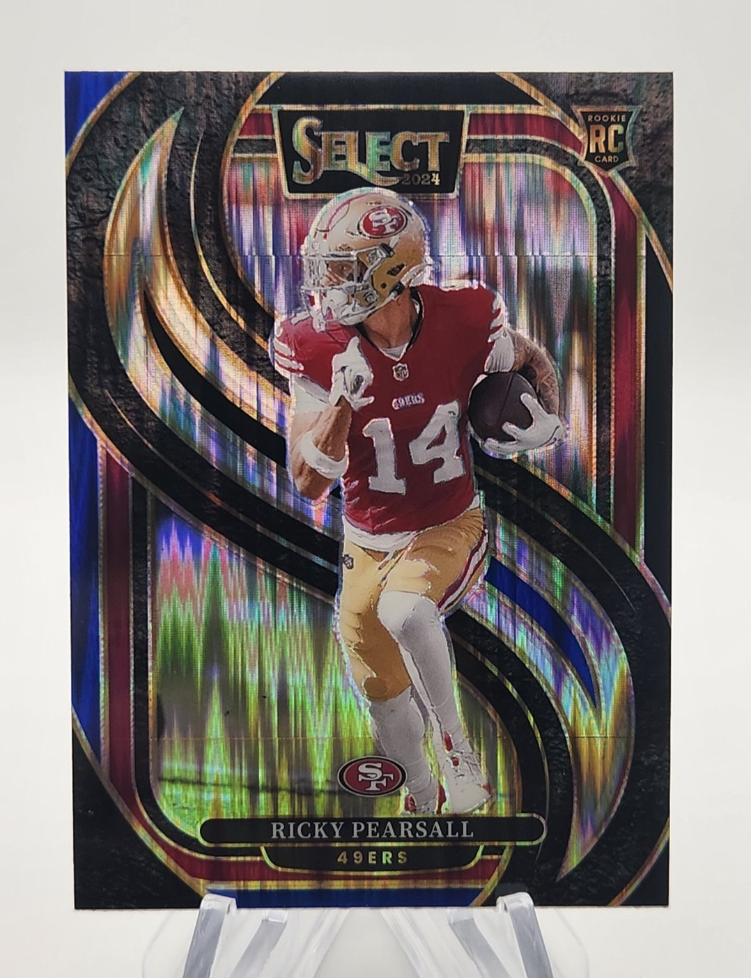 Ricky Pearsall 2024 Panini Select Rookie Premier Level Black & Blue Shock Prizm