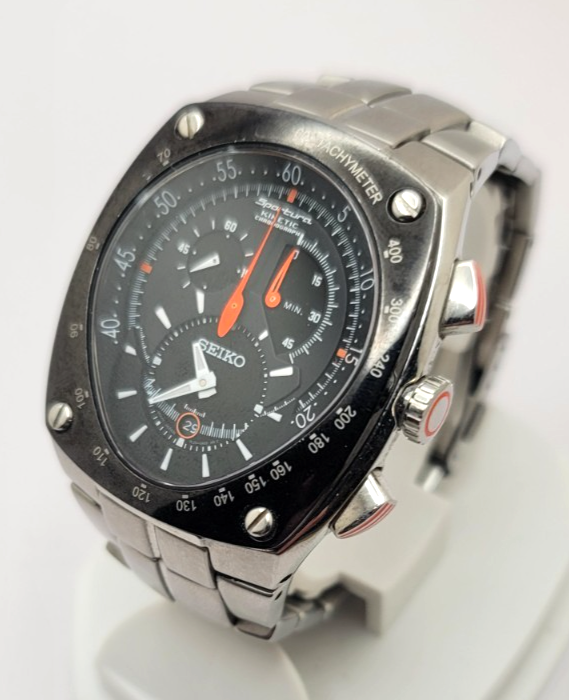 Vintage Seiko Sportura Kinetic Chronograph 7L22-0Ad0 works | eBay