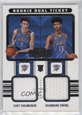 2022-23 Contenders Rookie Ticket Dual Swatches Chet Holmgren Ousmane Dieng 0c3