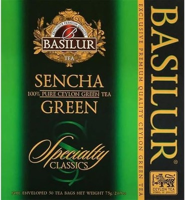 Basilur Specialty Sencha Green Tea 200 Teabags Pure Ceylon green tea  2 packs