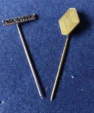 2 original Anstecknadeln Renault, Sammler Auto-Nadeln & Markenzeichen Frankreich