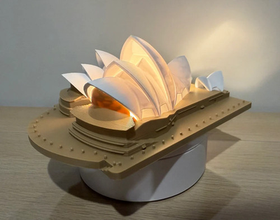 #ad #ad Colour 3D Printed Sydney Opera House Light Up 18.5X13X7.5cm AU $49.95