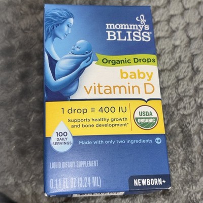 NEW Mommy's Bliss Organic Baby Vitamin D Drops 0.11 oz 100 Servings EXP 12/26