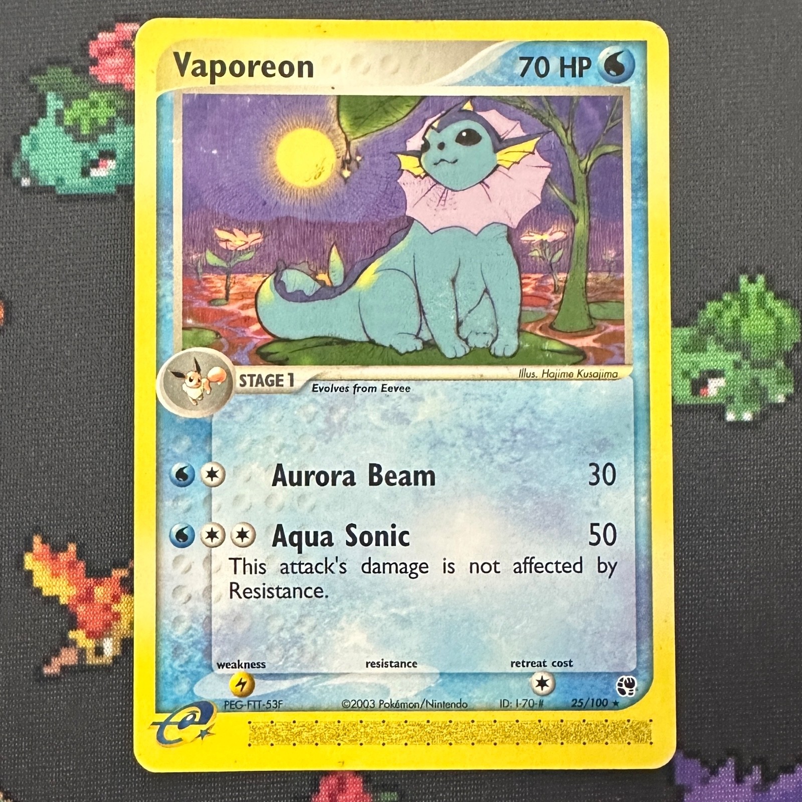 Vaporeon 25/100 EX Sandstorm MP Pokemon TCG Vintage Card