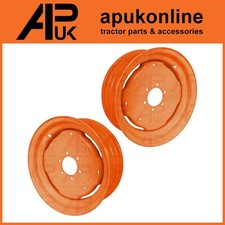 Pair Rear Wheel Rim 6 Stud for Kubota 4WD Aste B1400 B1402 B1500 B1550 Tractor