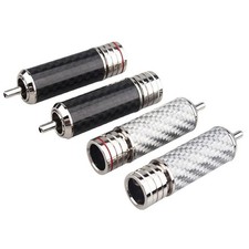 Preffair Brass Rhodium Plated RCA Plugs Kit for Customize Your Audio Cables DIY