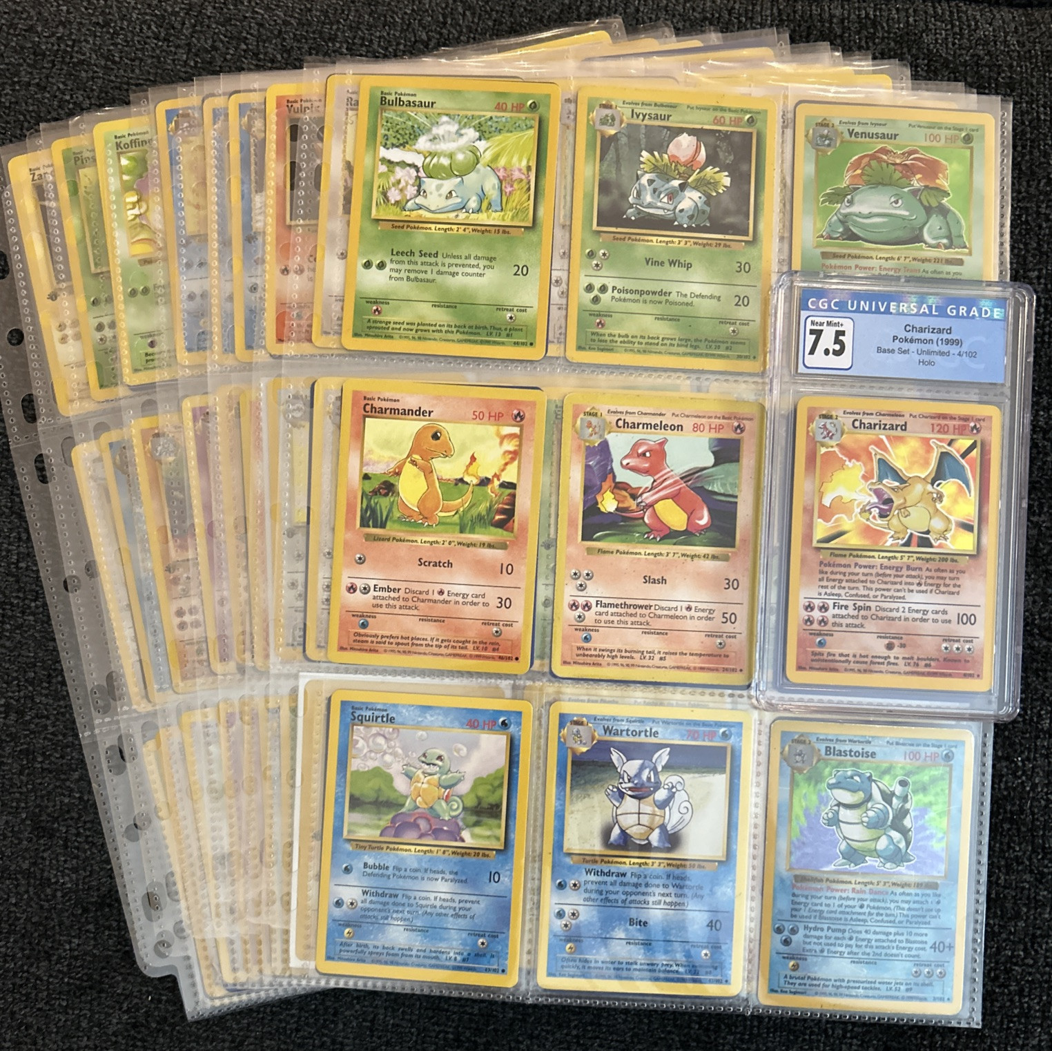Pokemon Complete Pokedex! Original 150 Charizard 1999 Base Jungle