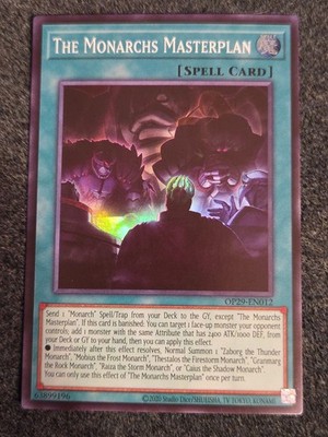 The Monarchs Masterplan Super Rare OP29-EN012 Yugioh OTS Tournament Pack 29