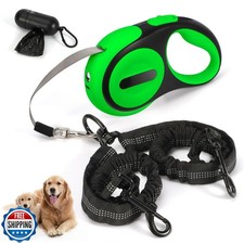 Double Retractable Dog Leash for 2 Large Dogs Up to 143 Lbs Each , 2 Headed