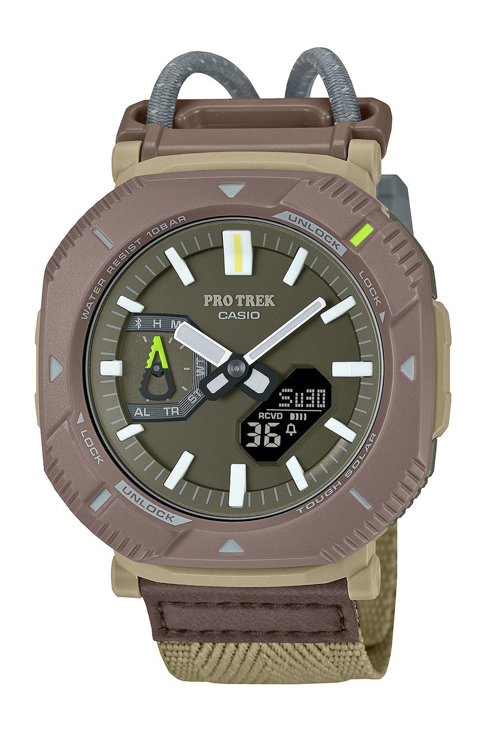 CASIO PRO TREK PRJ-B001B-5JF Hiker Line Solar Bluetooth Analog Digital Men Watch