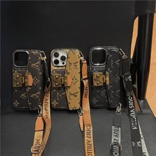For iPhone 17 16 15 14 Pro Max PU Leather Wallet Case with Card Slot Patterns