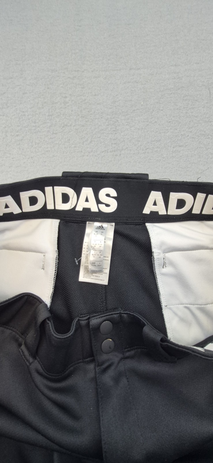 Adidas Black Baseball Pants Mens  Sz XL thumbnail 3