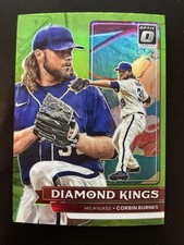 2022 Panini Donruss Optic - Diamond Kings Corbin Burnes #21 Lime Green Prizm